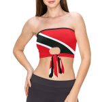 Trinidad and Tobago Flag Women's Tie Bandeau Top