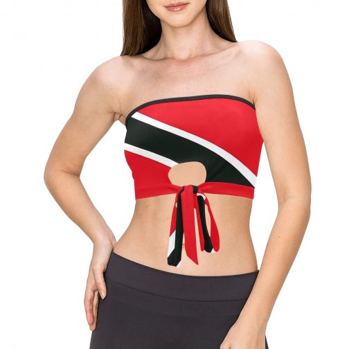 Trinidad and Tobago Flag Women's Tie Bandeau Top