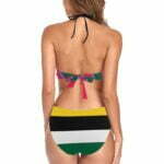 Dominica Flag Women's Fringe One Piece Swimsuit