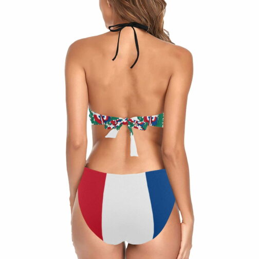 Dominican Republic Flag Women's Fringe One Piece Swimsuit