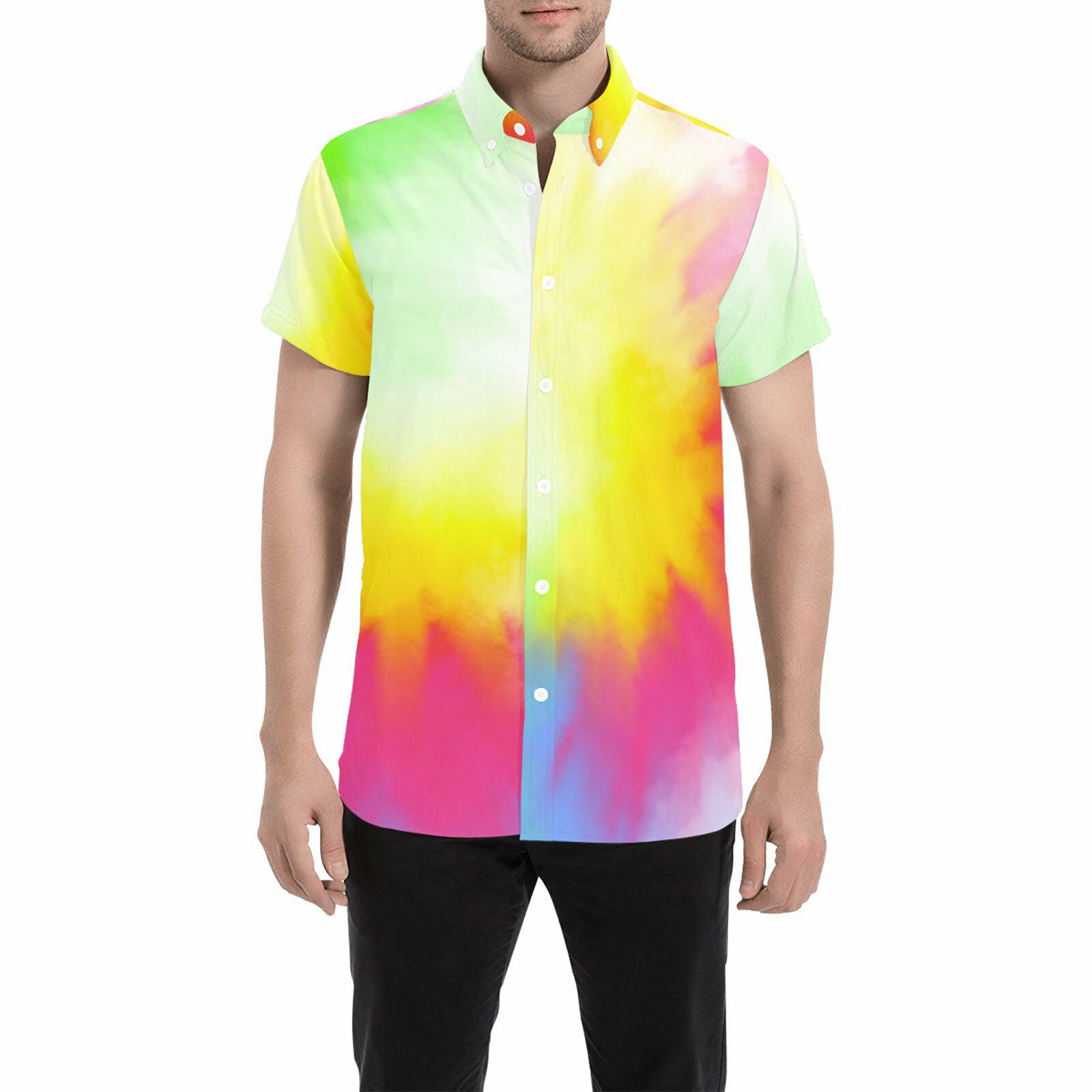 Tie Dye Men'S All Over Print Shirt