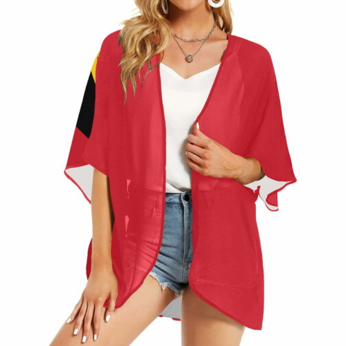 Antigua and Barbuda Flag Women’s Kimono Chiffon Cover Up