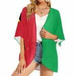 Saint Kitts and Nevis Flag Women’s Kimono Chiffon Cover Up