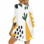 Pine Motif Women’s Kimono Chiffon Cover Up