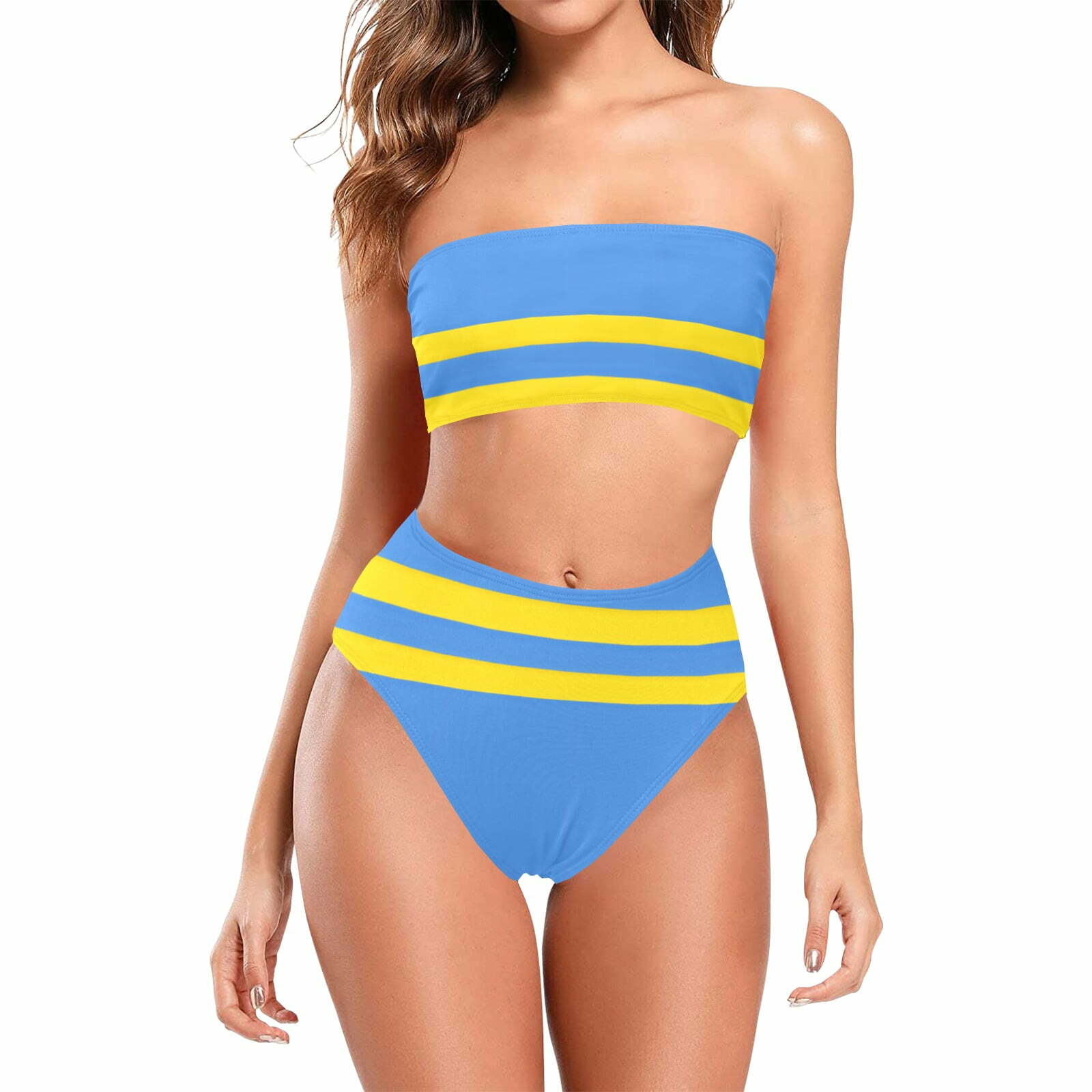 Aruba Flag Chest Wrap Bikini Swimsuit