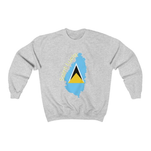 Saint Lucia Island Flag Unisex Crewneck Sweatshirt