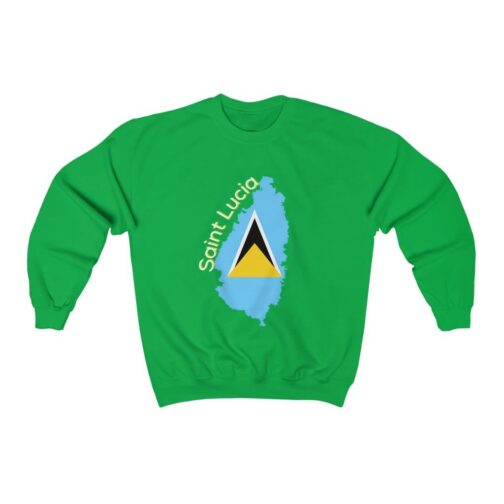 Saint Lucia Island Flag Unisex Crewneck Sweatshirt