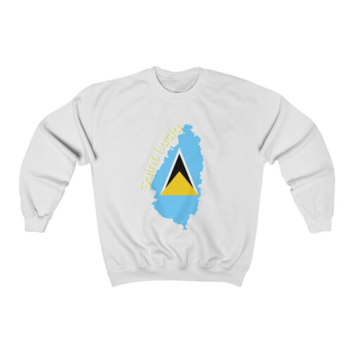 Saint Lucia Island Flag Unisex Crewneck Sweatshirt