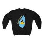 Saint Lucia Island Flag Unisex Crewneck Sweatshirt