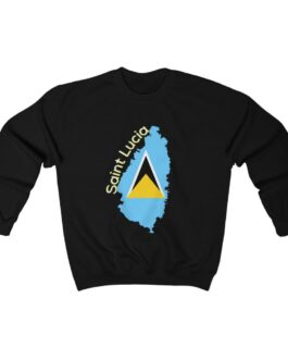 Saint Lucia Island Flag Unisex Crewneck Sweatshirt