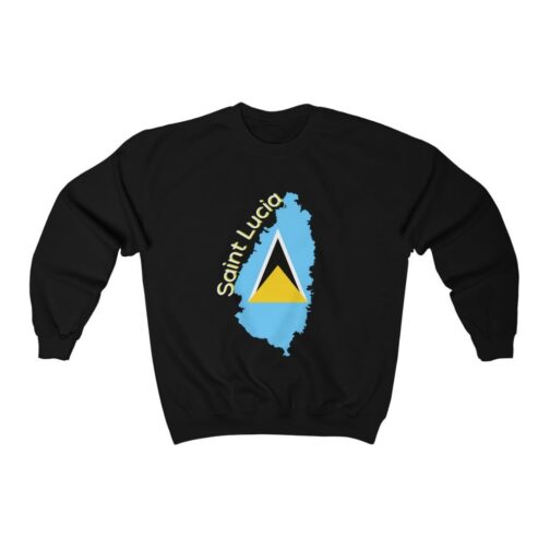 Saint Lucia Island Flag Unisex Crewneck Sweatshirt