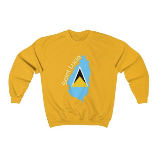 Saint Lucia Island Flag Unisex Crewneck Sweatshirt