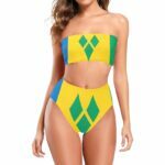 Saint Vincent and The Grenadines Flag Chest Wrap Bikini Swimsuit