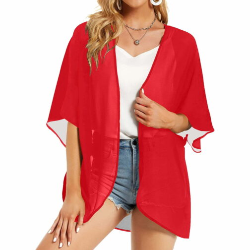 Trinidad and Tobago Flag Women’s Kimono Chiffon Cover Up