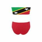 Saint Kitts and Nevis Flag Chest Wrap Bikini Swimsuit