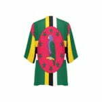 Dominica Flag Women’s Kimono Chiffon Cover Up