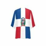 Dominican Republic Flag Women’s Kimono Chiffon Cover Up