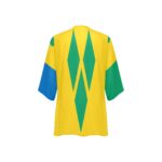 Saint Vincent & The Grenadines Flag Women’s Kimono Chiffon Cover Up