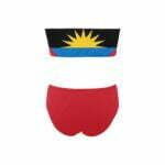 Antigua and Barbuda Flag Chest Wrap Bikini Swimsuit