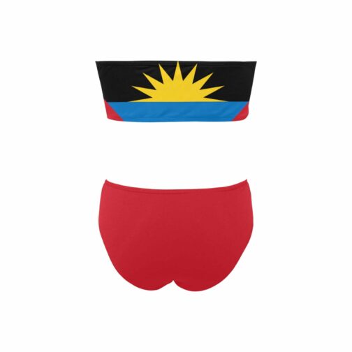 Antigua And Barbuda Flag Chest Wrap Bikini Swimsuit Caribbean Kulture Creations