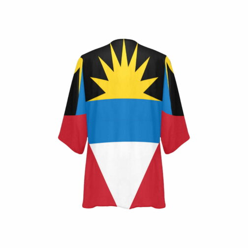 Antigua and Barbuda Flag Women’s Kimono Chiffon Cover Up
