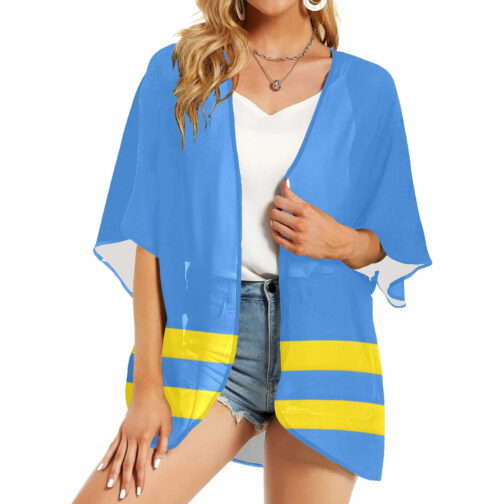 Aruba Flag Women’s Kimono Chiffon Cover Up