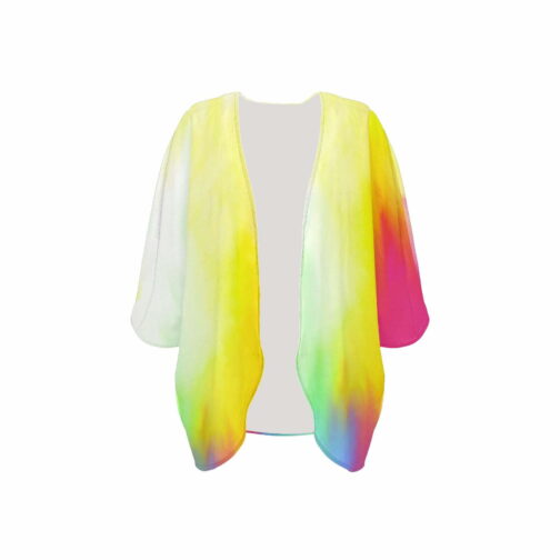 Tie Dye Women's Kimono Chiffon Cover Up