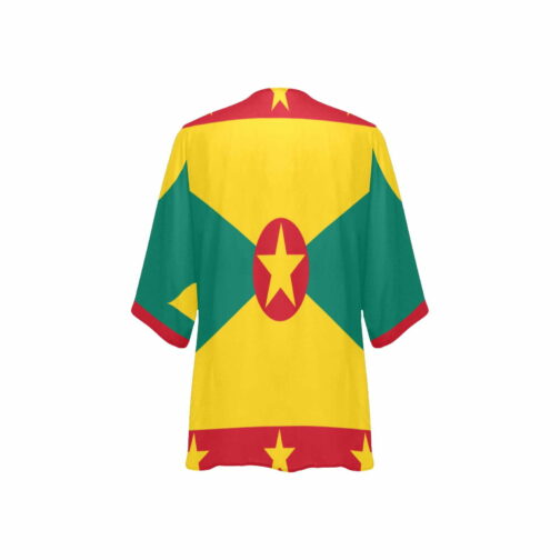 Grenada Flag Women’s Kimono Chiffon Cover Up
