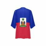 Haitian Flag Women’s Kimono Chiffon Cover Up