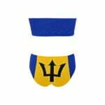 Barbados Flag Chest Wrap Bikini Swimsuit