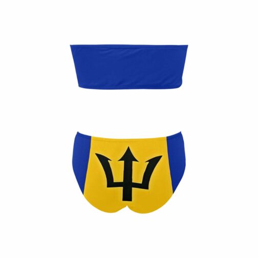 Barbados Flag Chest Wrap Bikini Swimsuit