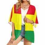 Rasta Flag Women's Kimono Chiffon Cover Up