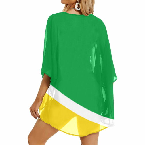 Guyana Flag Women’s Kimono Chiffon Cover Up