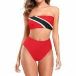 Trinidad and Tobago Flag Chest Wrap Bikini Swimsuit
