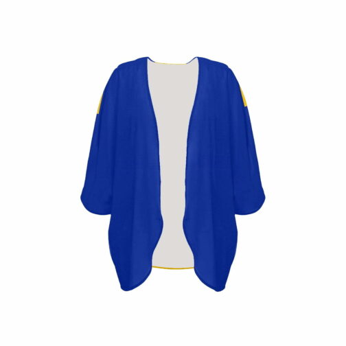 Barbados Flag Women’s Kimono Chiffon Cover Up