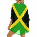 Jamaican Flag Women’s Kimono Chiffon Cover Up