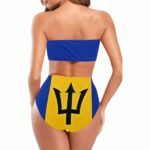 Barbados Flag Chest Wrap Bikini Swimsuit