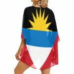 Antigua and Barbuda Flag Women’s Kimono Chiffon Cover Up