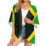 Jamaican Flag Women’s Kimono Chiffon Cover Up