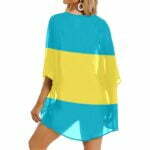 The Bahamas Flag Women’s Kimono Chiffon Cover Up