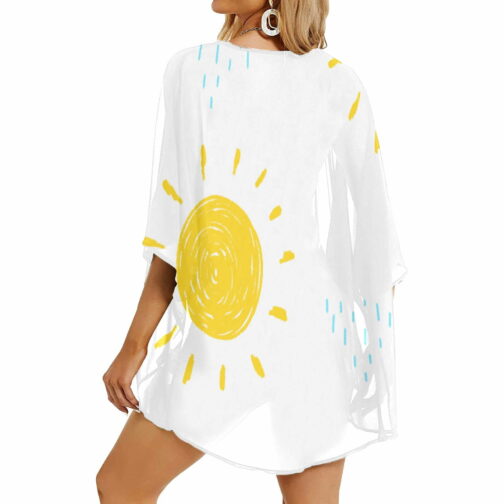 Sunshine & Rain Women’s Kimono Chiffon Cover Up