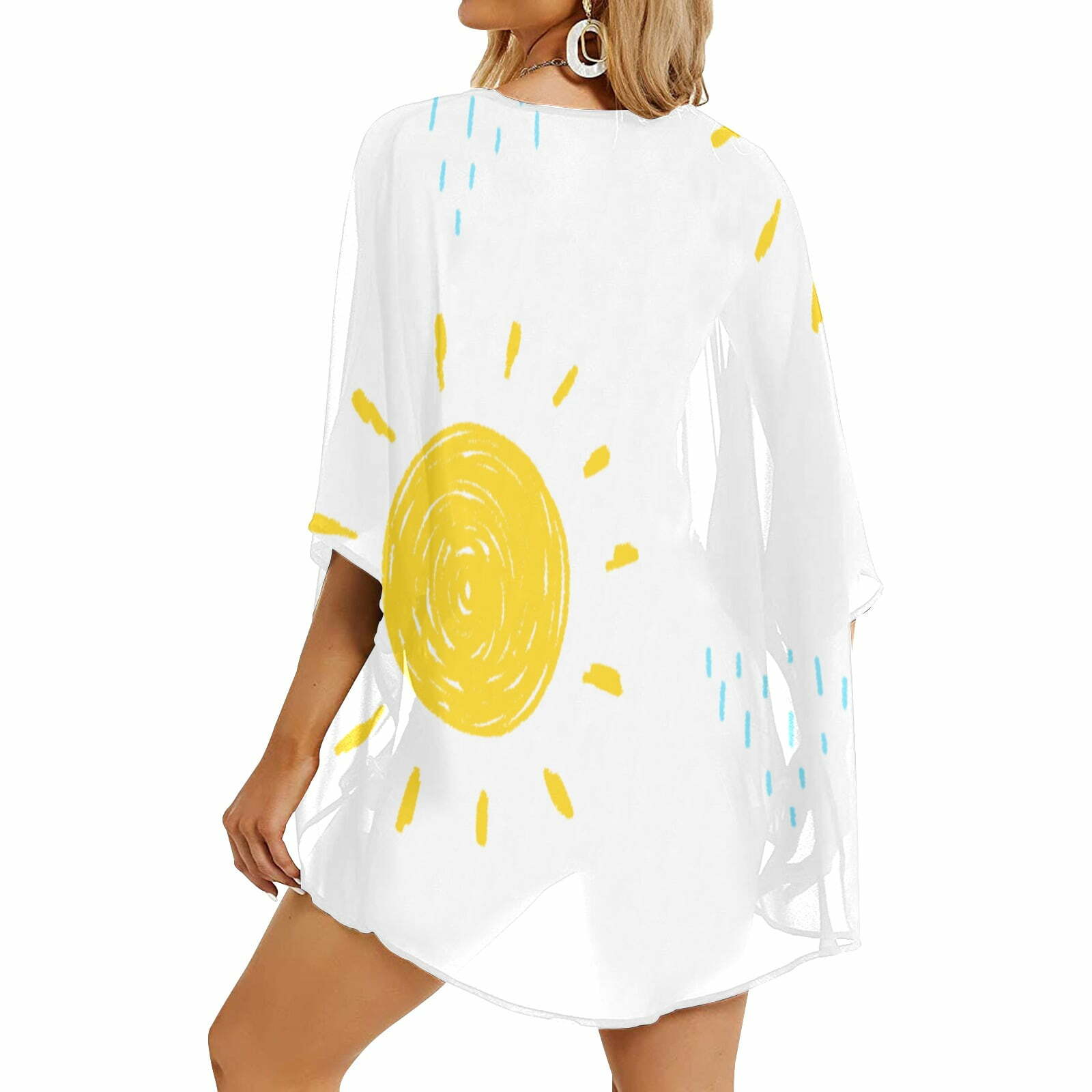 Sunshine & Rain Women’s Kimono Chiffon Cover Up