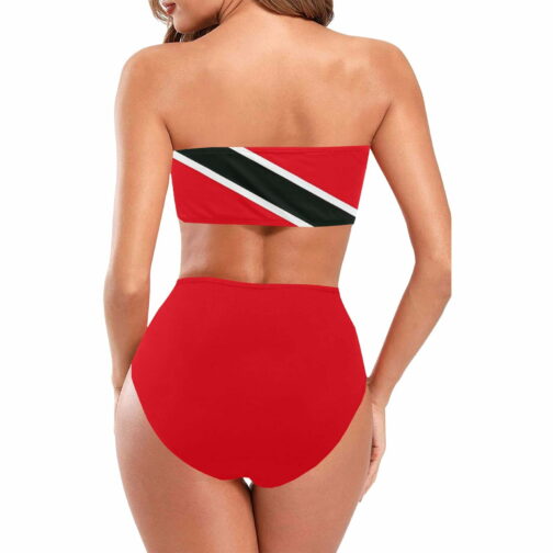 Trinidad and Tobago Flag Chest Wrap Bikini Swimsuit