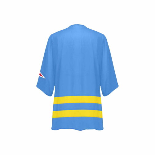 Aruba Flag Women’s Kimono Chiffon Cover Up