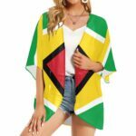 Guyana Flag Women’s Kimono Chiffon Cover Up