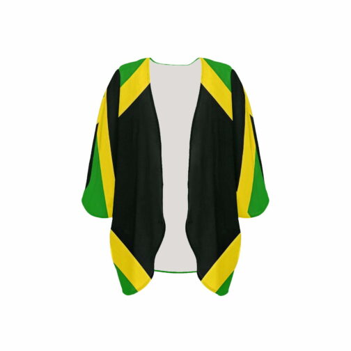 Jamaican Flag Women’s Kimono Chiffon Cover Up