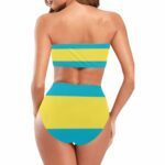 The Bahamas Flag Chest Wrap Bikini Swimsuit