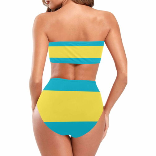 The Bahamas Flag Chest Wrap Bikini Swimsuit