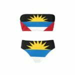 Antigua and Barbuda Flag Chest Wrap Bikini Swimsuit