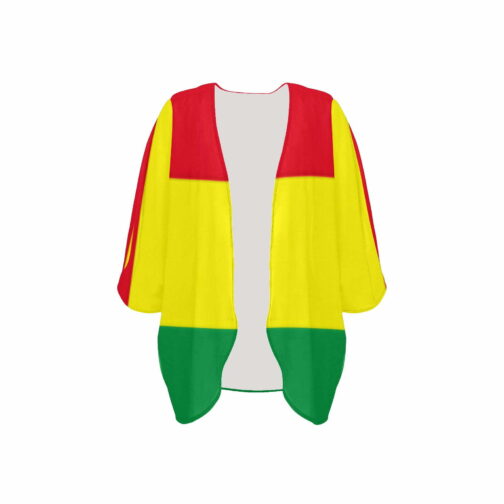Rasta Flag Women's Kimono Chiffon Cover Up